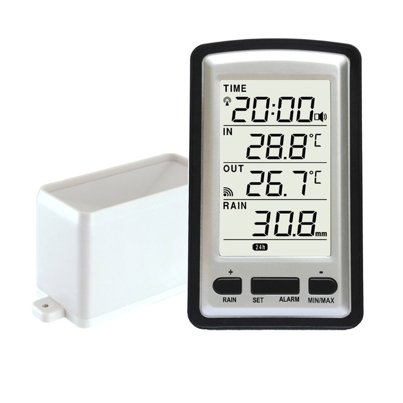Household Rain Gauge Electronic Temperature And Humidity Meter