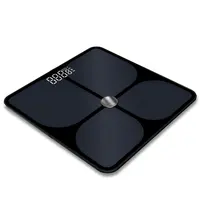 4-Electrode Digital Bluetooth Body Composition Bathroom Scale, Black