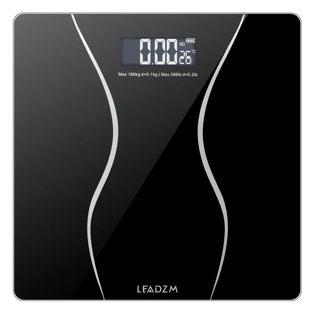 Main product image of LEADZM 180Kg Digital Personal Weighing Scale, Black