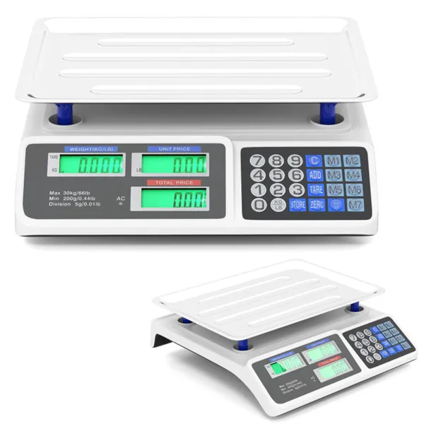 Main product image of 66lb/30kg Digital Scale, 0.01lb/5g Precision, Stainless Platform