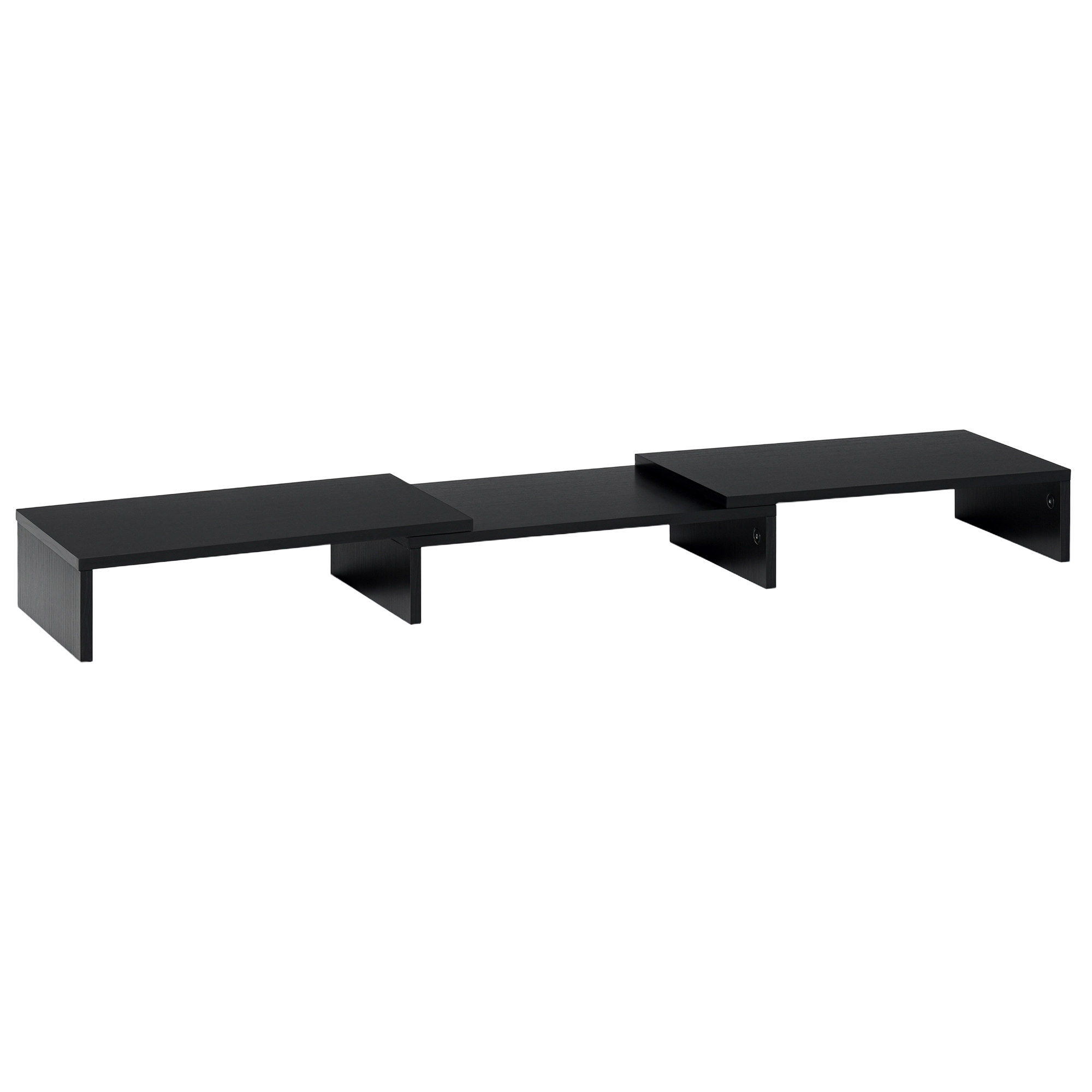 Main product image of Dual Monitor Stand Riser, Adjustable Length and Angle, Black