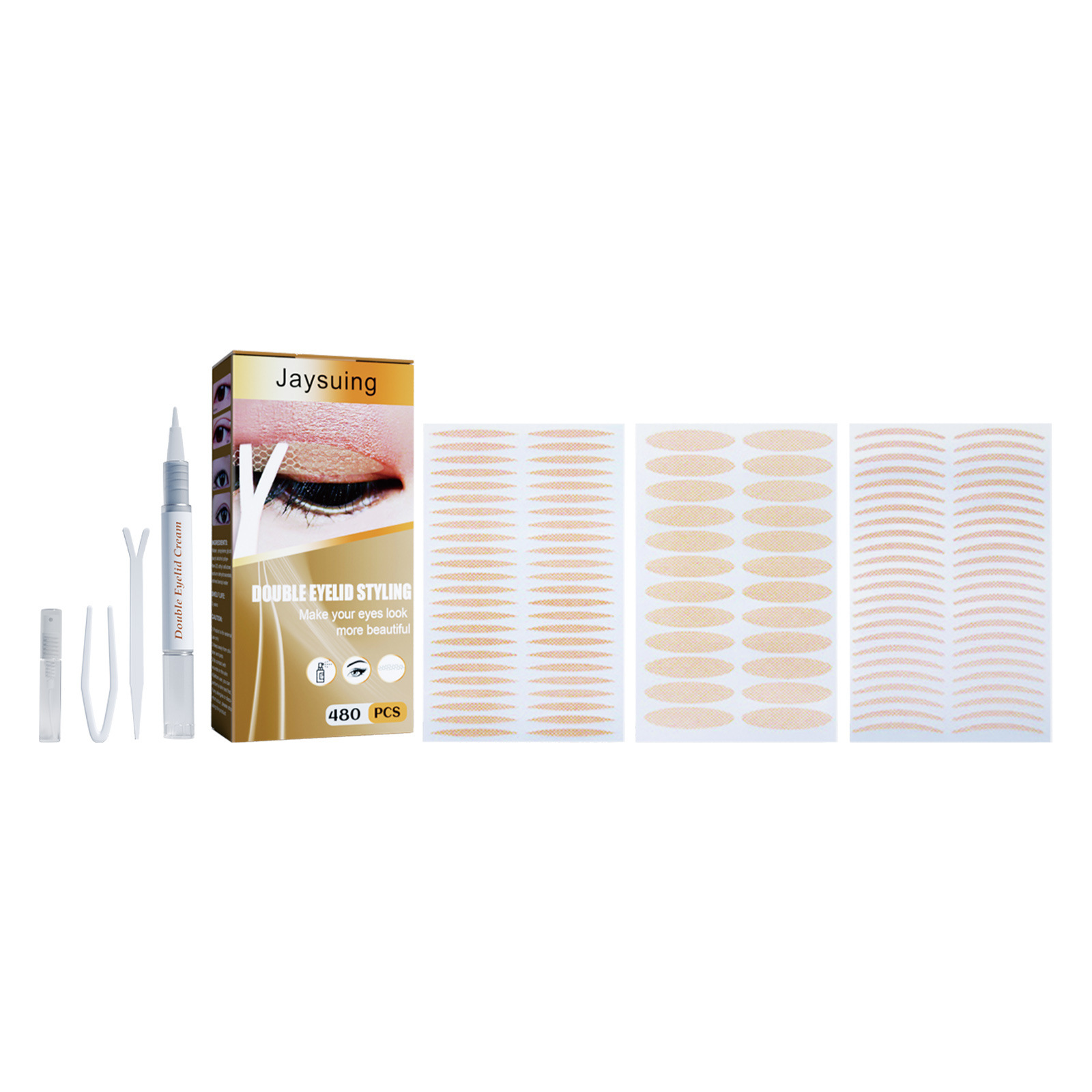 Main product image of Double Eyelid Tape, 480pcs, Beautiful Eyes for Daily Use