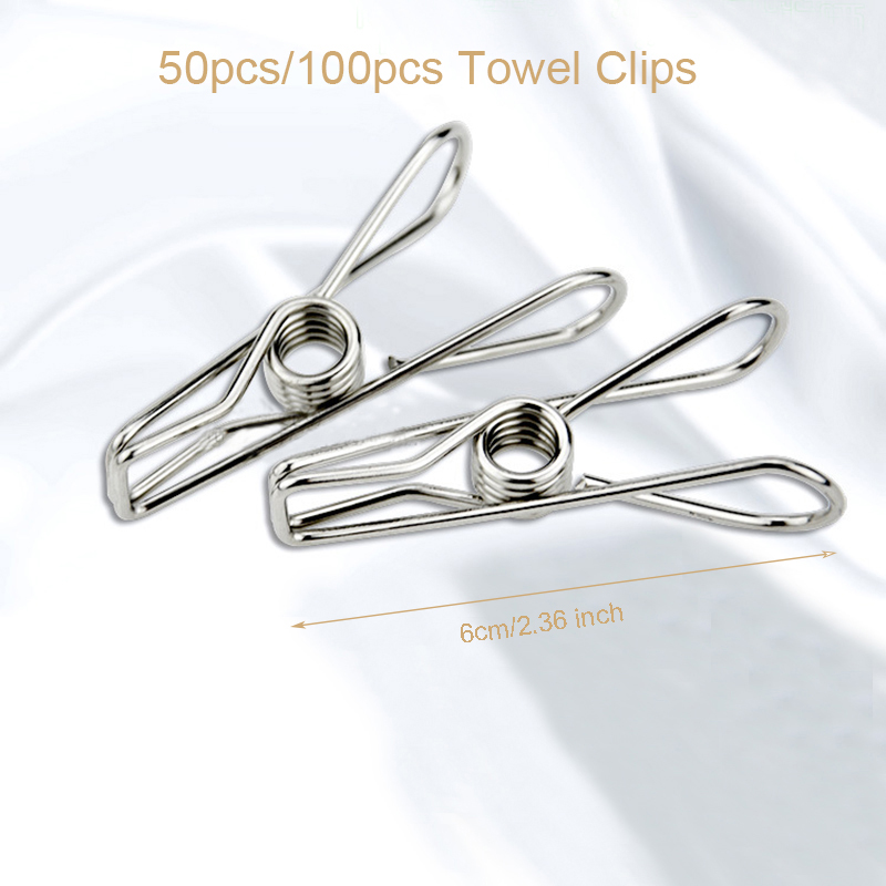 Stainless steel non-marking strong fixed clothespin
