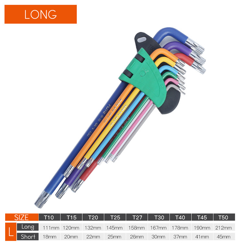 FT Industrial Color Allen Wrench Chrome Vanadium Steel Ball Head