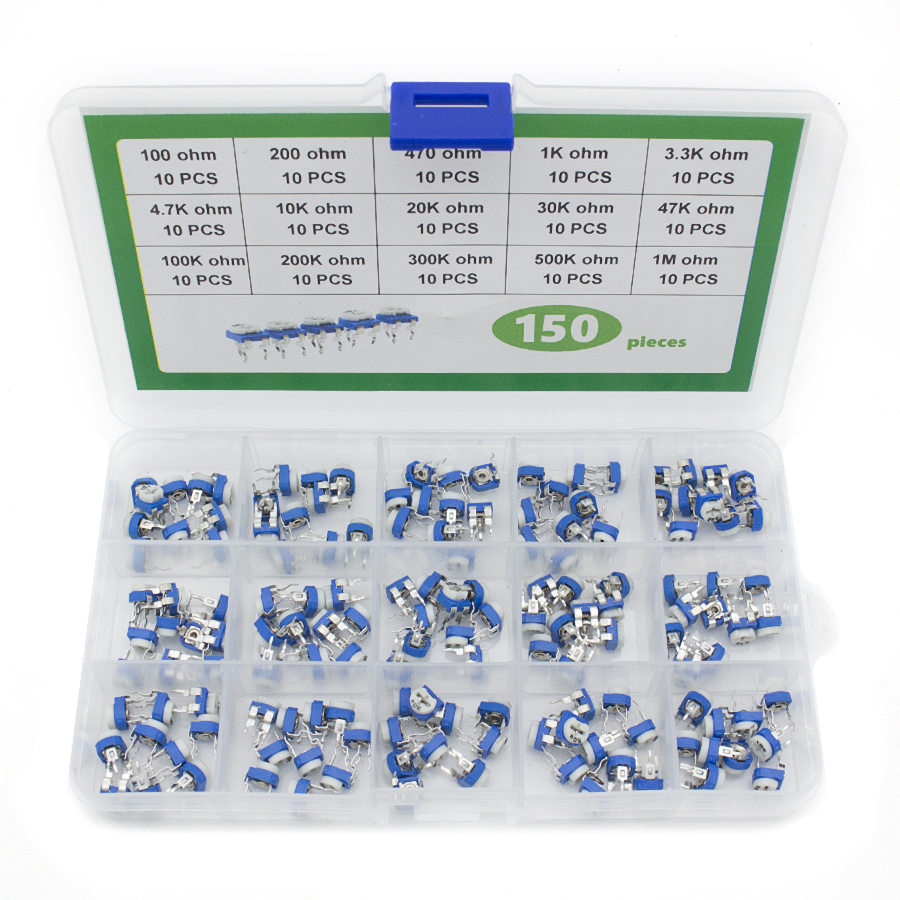 Blue And White Adjustable Resistor 6mm Classification Box Set