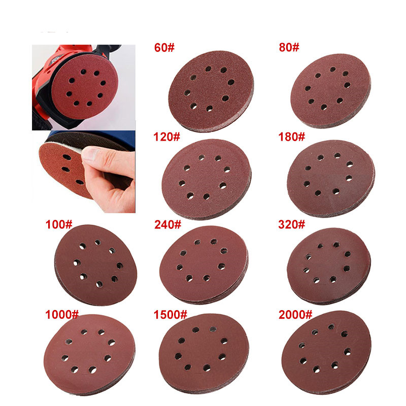 Self-adhesive flocking round sandpaper