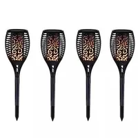 Product image of LED Solar Flickering Flame Torch Light, 96 LED, Round, Waterproof Outdoor