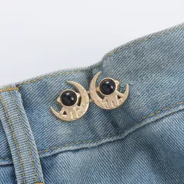 Astronaut waist buckle-black helmet with gold background-alloy-1 pair