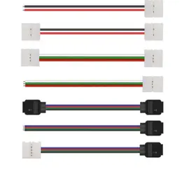 Rgb Lamp With Double Head Welding-Free Buckle With Cable Led Colorful Light Bar Cable 4Pin Female To Buckle 10Mm
