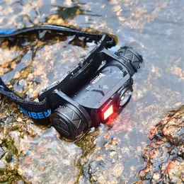 Outdoor Headlights, Bright Lights, Camping, Night Fishing, Cycling, Running, Charging Multi-Light Source Lights