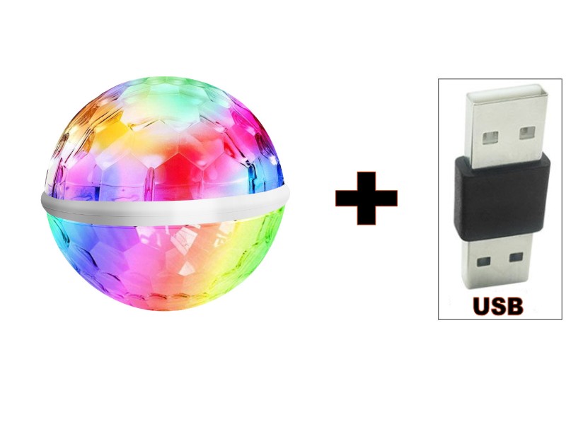 RGB Mobile Usb Android Apple Rotating Elf Stage Light