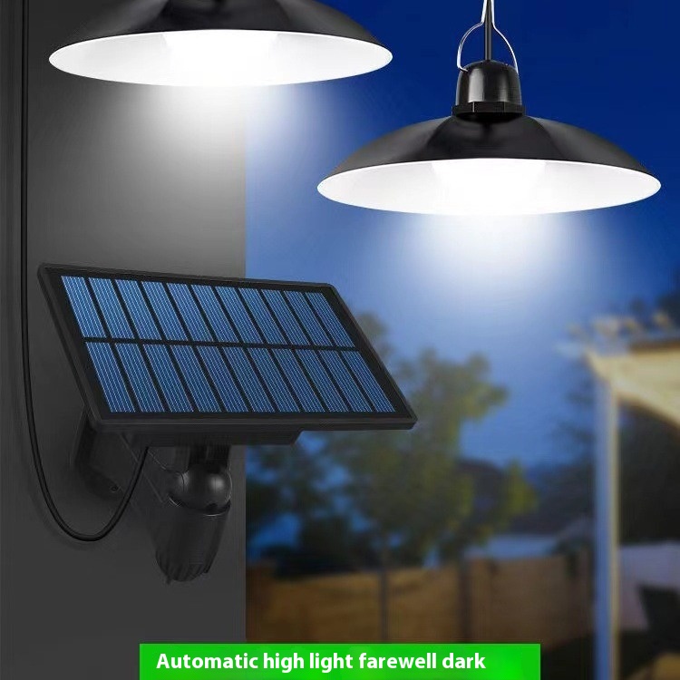 Split Solar Light Indoor Outdoor Garden Lamp Camping Tent Chandelier Light Control One Drag Two Waterproof Lamp