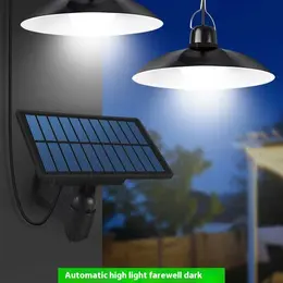 Split Solar Light Indoor Outdoor Garden Lamp Camping Tent Chandelier Light Control One Drag Two Waterproof Lamp