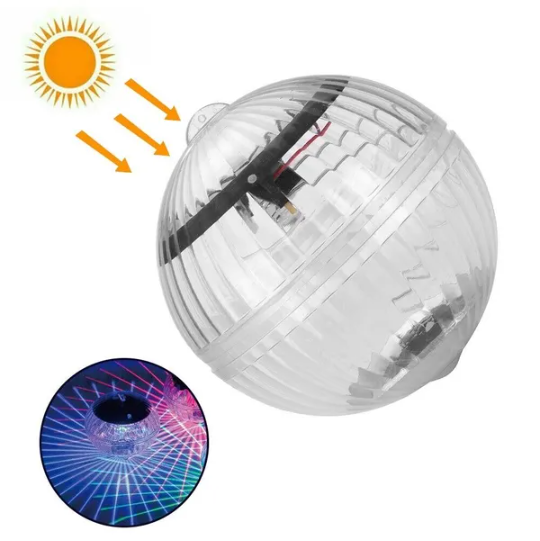 Main product image of Outdoor Solar LED Floating Light Garden Pond Pool Lamp Rotating RGB Color Change
