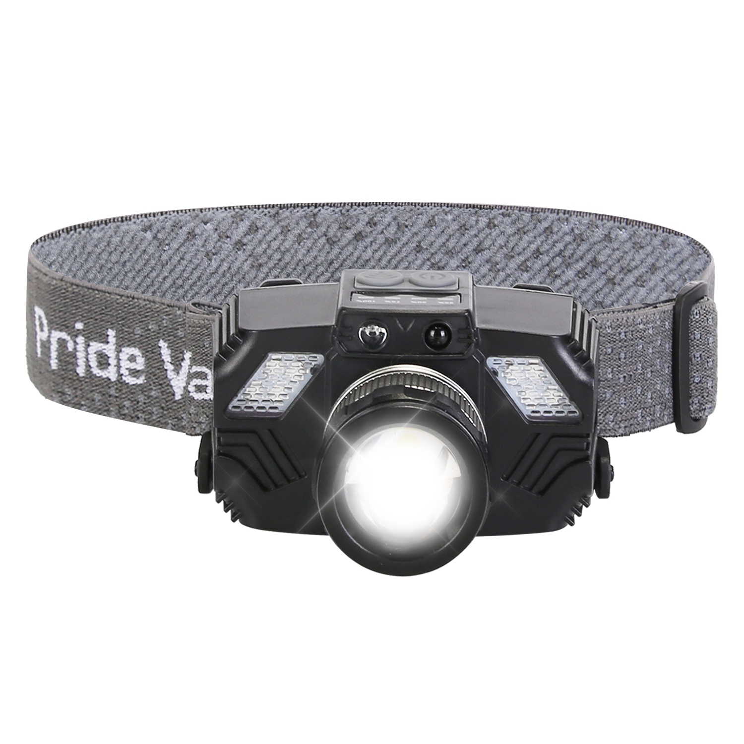 1Pc Motion Sensor LED Headlamp Zoomable Headlamp Flashlight Waterproof Outdoor Emergency Headlight With 3 Lighting Modes