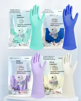 Non-slip nitrile gloves-white-L size-1 pair