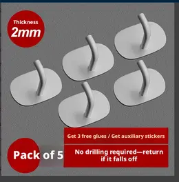 Stainless steel hook-L model-white-1 piece