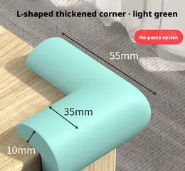 Anti-collision corner glue free-L type light green