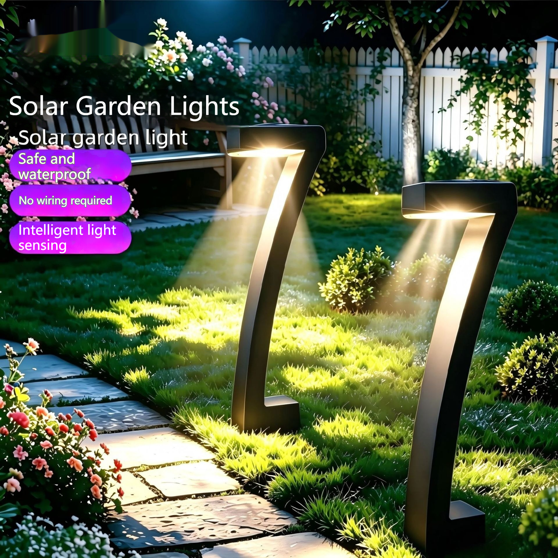 Main product image of Square Waterproof Solar Lawn Light Outdoor Garden Landscape