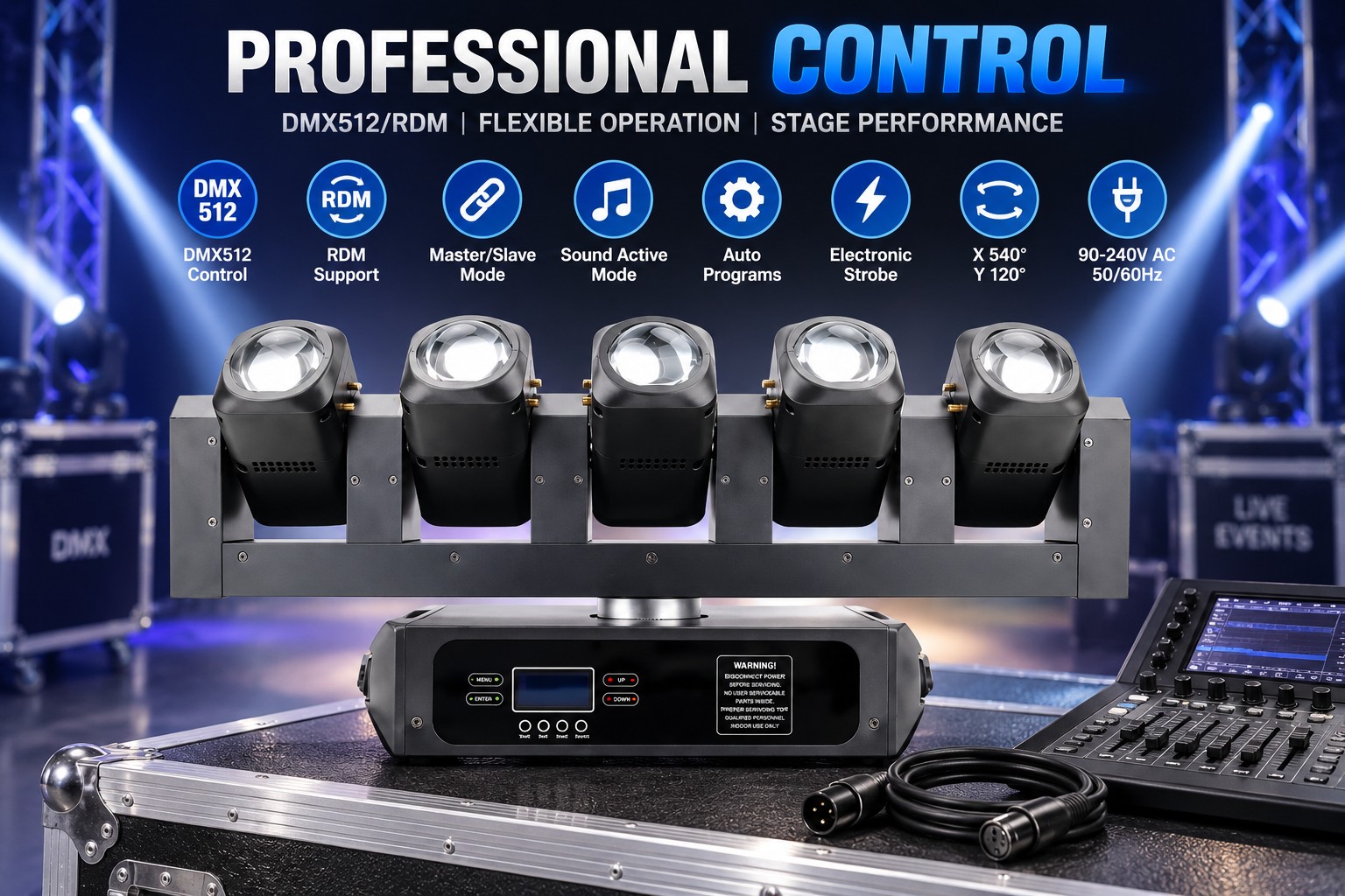 Main product image of Rechargeable 540W LED Work Light, RGB, Aluminum Alloy, Outdoor