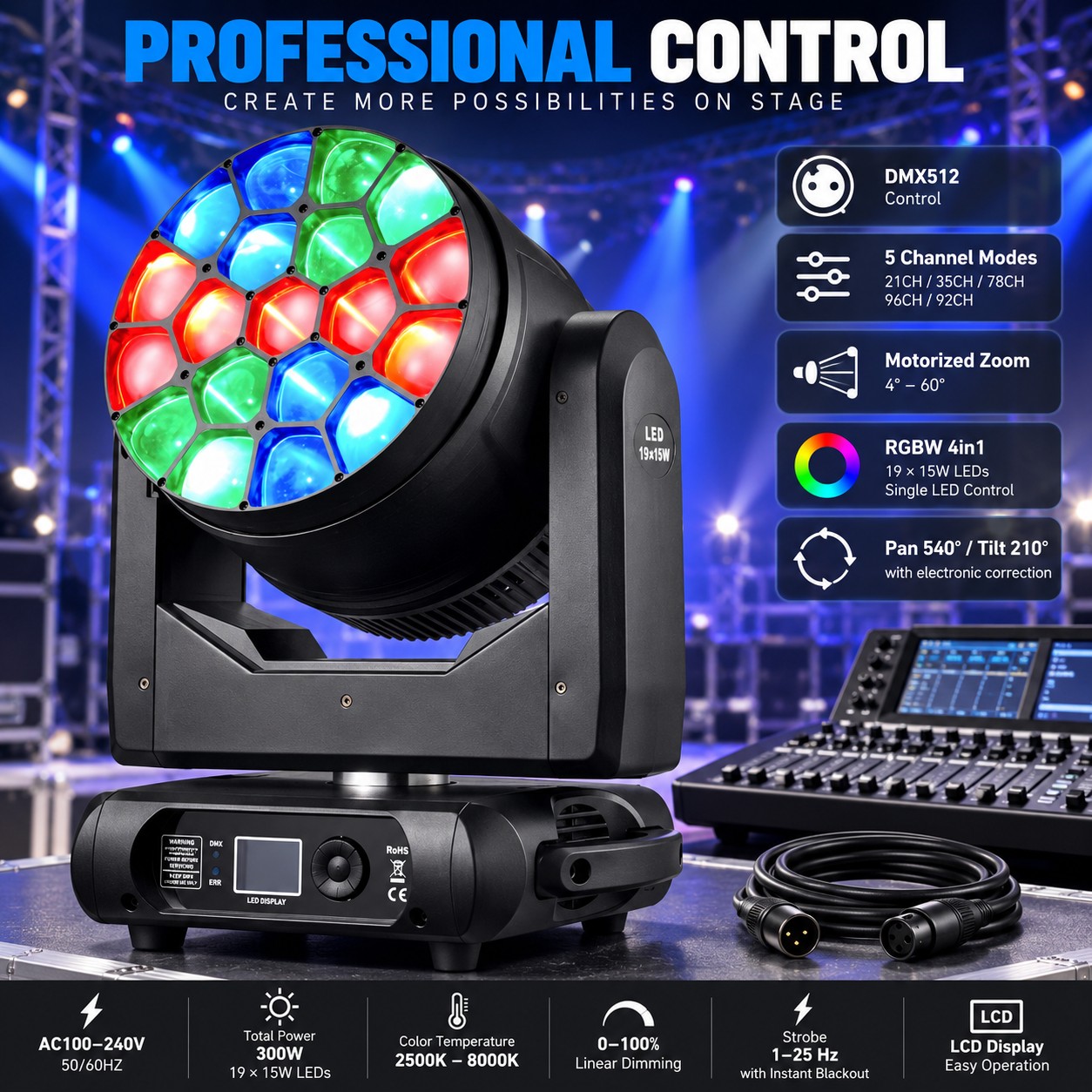 Main product image of Rechargeable 15W Zoomable Outdoor LED Work Light