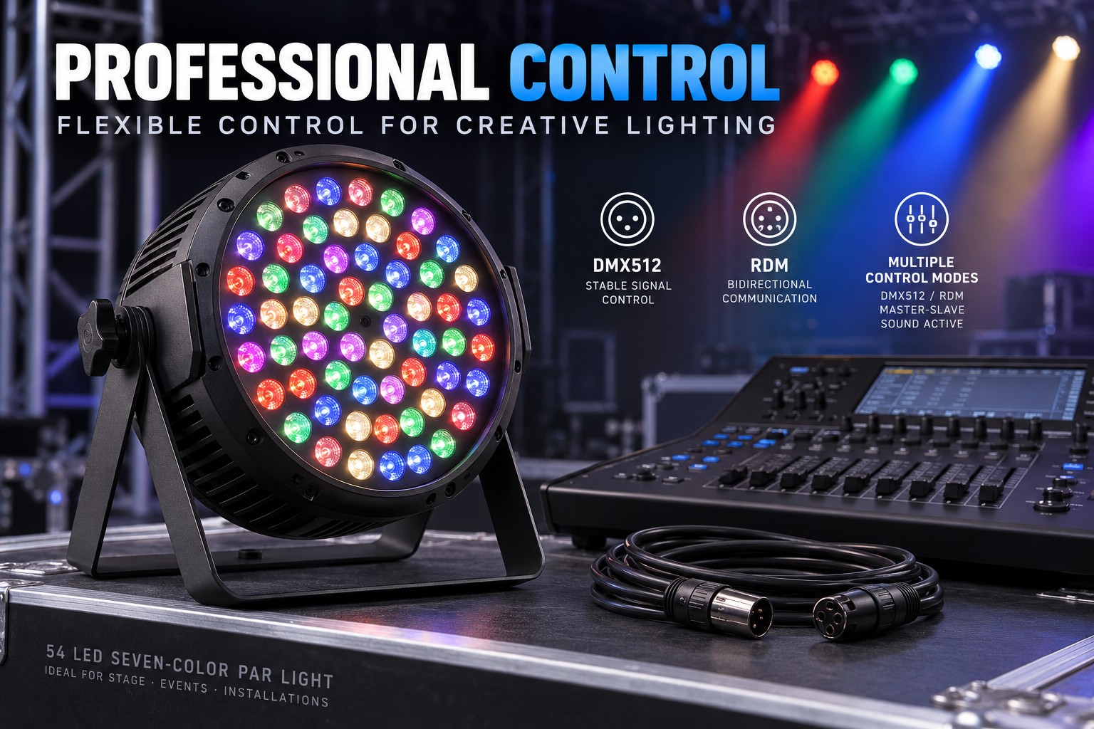 Main product image of 547 LED Work Light, Remote Control RGB, Outdoor, 3W