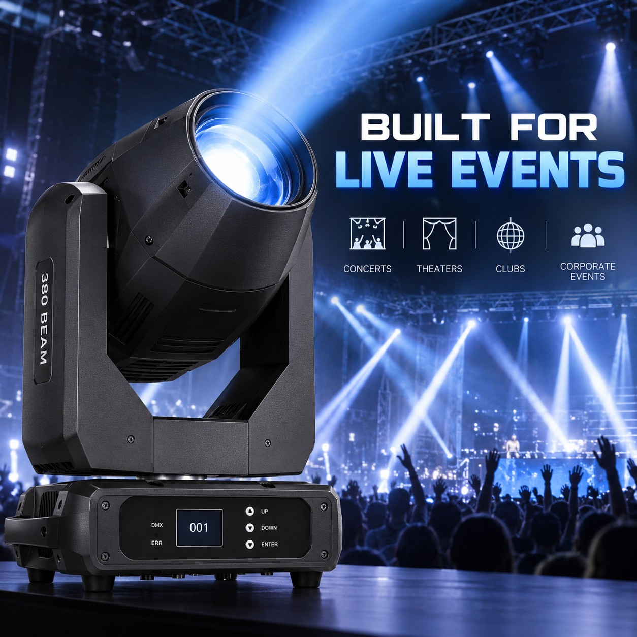 Main product image of 380W Rechargeable Portable LED Work Light, RGB, Outdoor