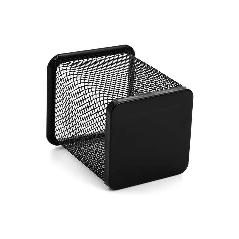 12 Pack Metal Pen Pots & Pencil Pots For Classroom - Square Mesh Pen Holder For Desk Office Organiser, Durable Black Epoxy-Coated Pen Holder With Industrial Design, Ideal Pencil Pot Set For Teachers,