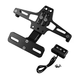 Durable Aluminium Motorcycle Number Plate Holder With Adjustable Angle, LED Light For Night Visibility, Compatible L Plates For Motorcycle, License Plate, Motorbike Number Plate, Bike Number Plate, L
