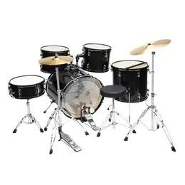 22in 5-Drum Poplar Double-Layer Oil Skin Star Dot Black Drum Frame
