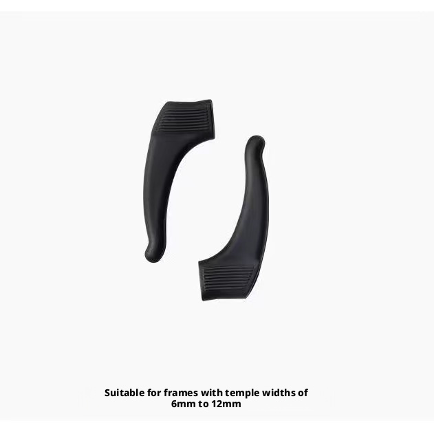Silicone glasses leg and ear hooks-[black medium]-1 pair
