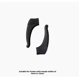 Silicone glasses leg and ear hooks-[black medium]-1 pair