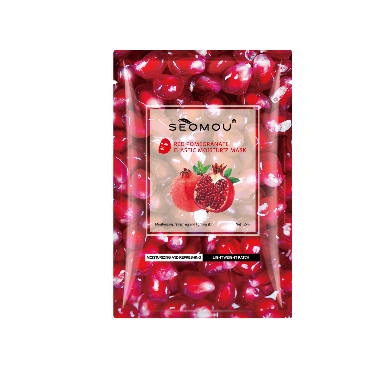 Pomegranate Elastic Moisturizing Facial Mask  1PCS 10 Sheets