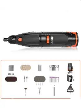 Electric Grinder Small Hand-held Electric Woodworking Engraving Complete Set Of Rechargeable Lithium Battery Micro Grinder