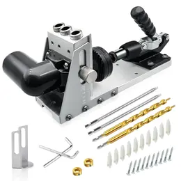 Wood Jig Pocket Hole Kit 12-33MM Drill Guide Carpentry Tool Woodworking Puncher