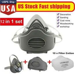 Reusable Half Face Cover Respirator Dust Mask For Woodworking Painting Welding-Logistics Only For USPS. TK And TMEU Only For Self-pickup