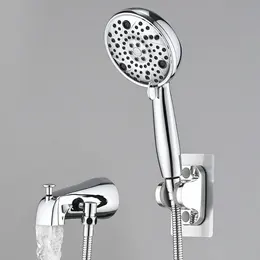 8-Setting High-Pressure Handheld Shower With Hose & Slip-On Diverter Tub Spout