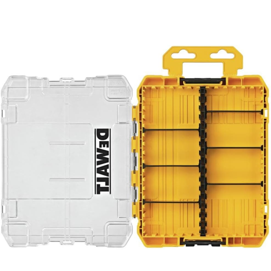 Medium 8-Compartments Small Parts Organizer Portable Tough Case Screw Organizer Toolbox With Customizable Dividers