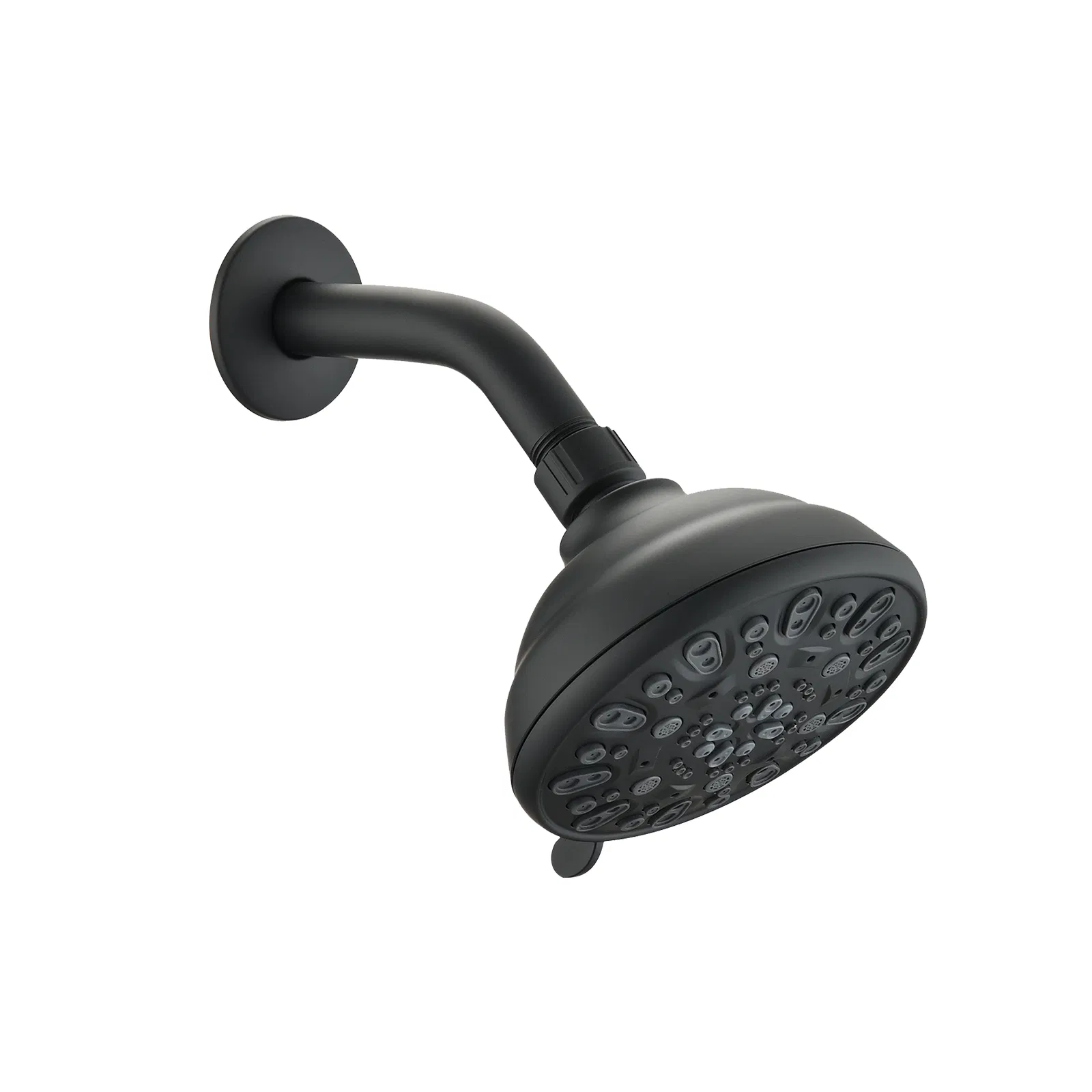 Main product image of Matte Black 6-Setting 4" Shower Head, Angle Adjustable