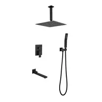 Product image of 16 Inch Square Rain Shower System with Mixer Combo