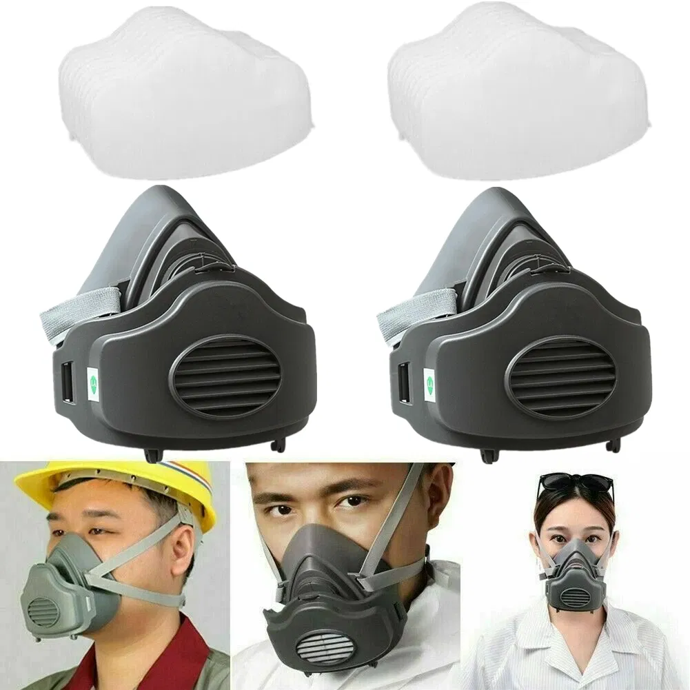 Main product image of 2-Pack Reusable Half Face Respirator for Woodworking, Painting, Welding