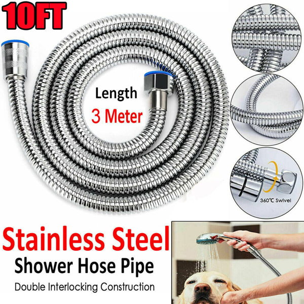 Main product image of Flexible Bathroom Shower Head Hose, 3m (118 in.)