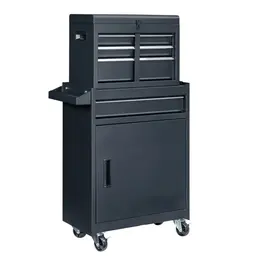 Product image of Black Mobile Tool Storage Cart for Industrial Workshop Use