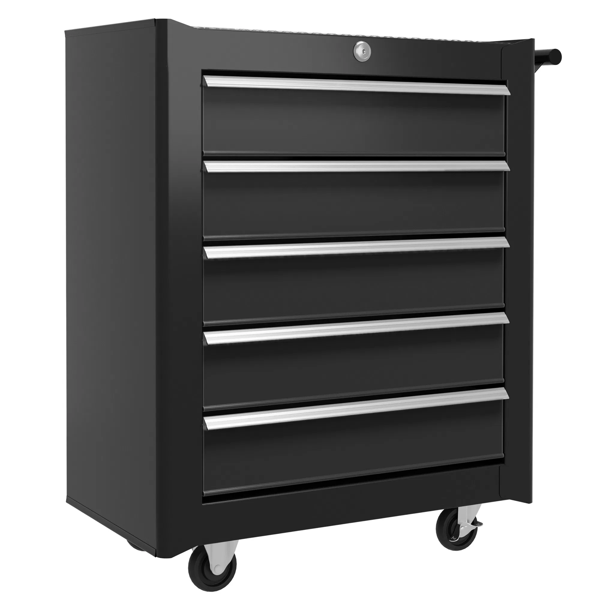 Main product image of 5-Drawer Steel Rolling Tool Cabinet, Black, 31-inch