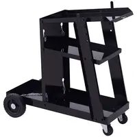 Product image of 3-Tier Welder Trolley Cart with Safety Chain, Black