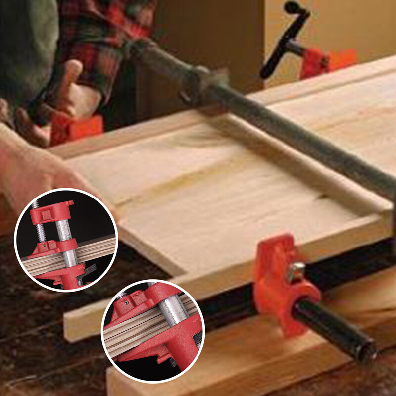 Main product image of 4Pcs Professional Wood Gluing Pipe Clamp Woodworking Cast Iron Heavy Duty 34