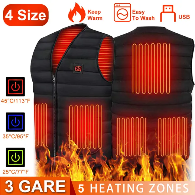 Main product image of Heated Jacket Vest With 3-speed Temperature Control And Adjustable USB
