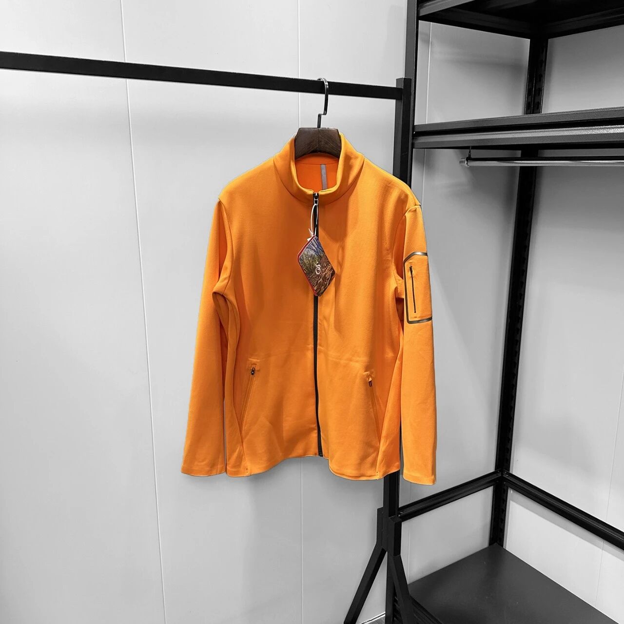Main product image of Men's Zip-Up Stand Collar Knit Windbreaker Jacket