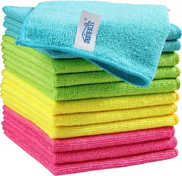 Product image of Microfiber Cleaning Cloths, 12 Units, 11.5x11.5 Inch, Assorted