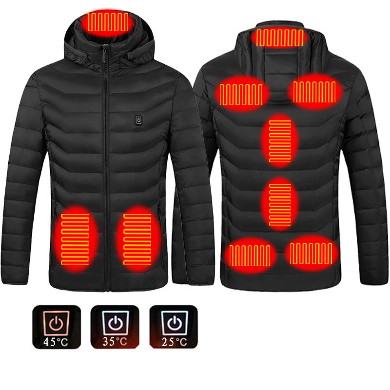Main product image of Men's USB Electric Heated Cotton Zip-up Jacket